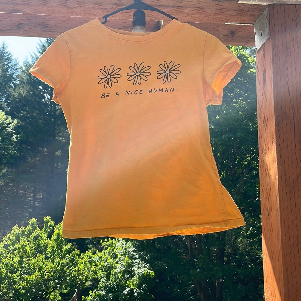 Yellow graphic tee